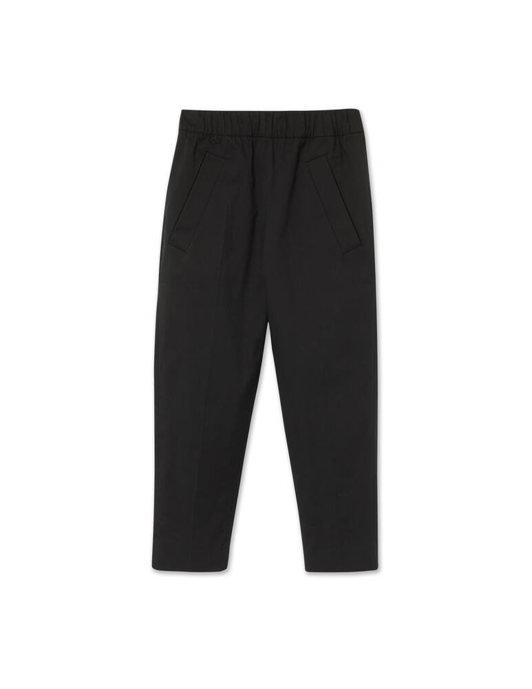 rinascente TELA Cotton carrot pants - black