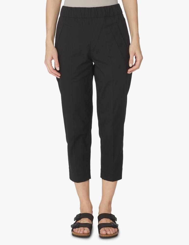 rinascente TELA Cotton carrot pants - black