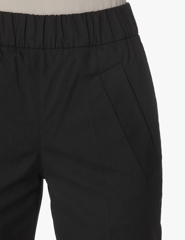 rinascente TELA Cotton carrot pants - black