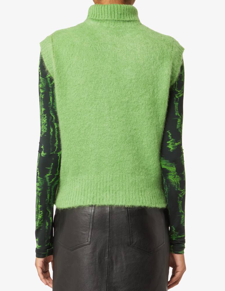rinascente TELA Mohair blend turtleneck vest - Green