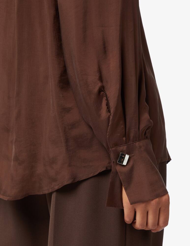 rinascente TELA Camicia manica lunga con cravattina - Marrone