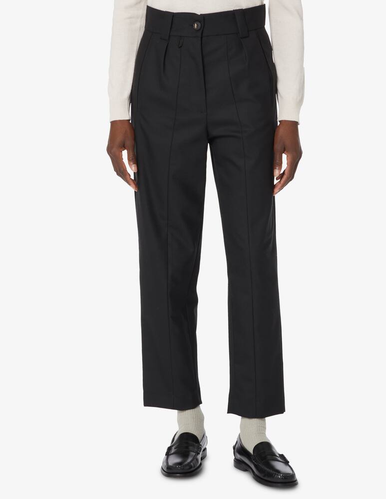 rinascente TELA Regular leg wool trousers - Black