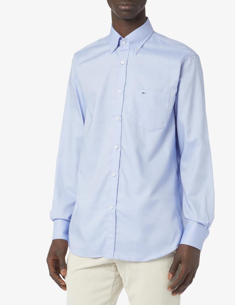 Paul & Shark Oxford regular shirt with pocket - Light blue - picture 1 Paul & Shark Oxford regular shirt with pocket - Light blue - picture 1
