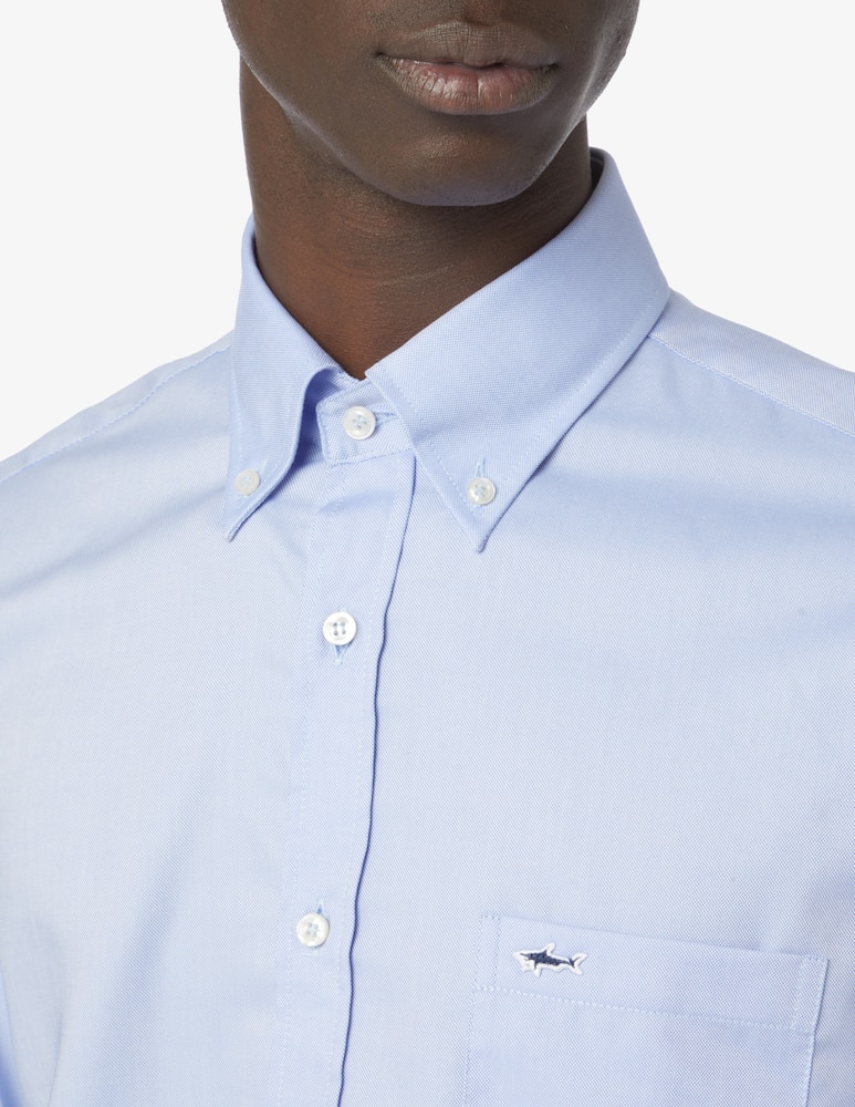 Paul & Shark Oxford regular shirt with pocket - Light blue - picture 4 Paul & Shark Oxford regular shirt with pocket - Light blue - picture 4