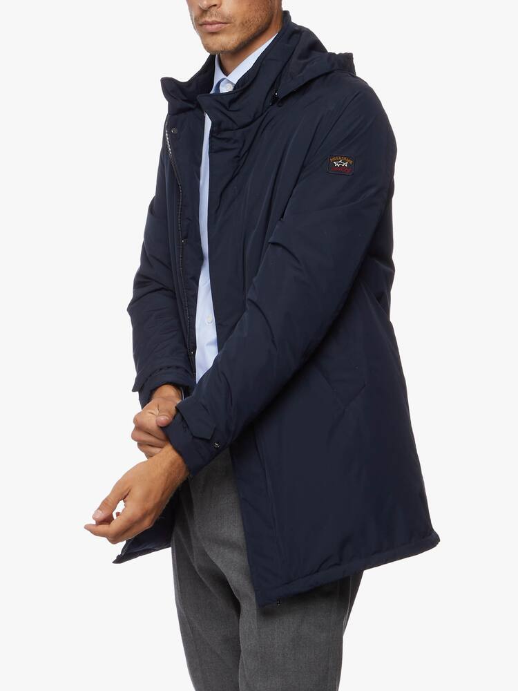 rinascente Paul & Shark Giaccone in tessuto typhoon con cappuccio staccabile