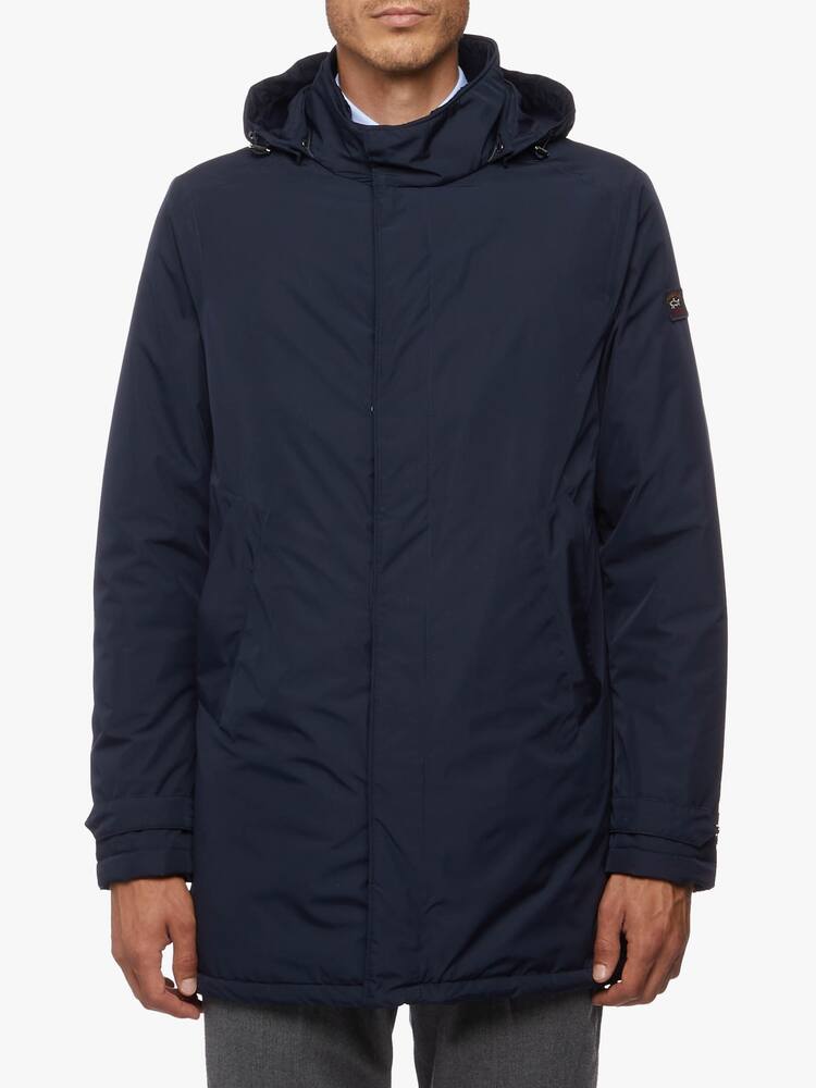 rinascente Paul & Shark Giaccone in tessuto typhoon con cappuccio staccabile