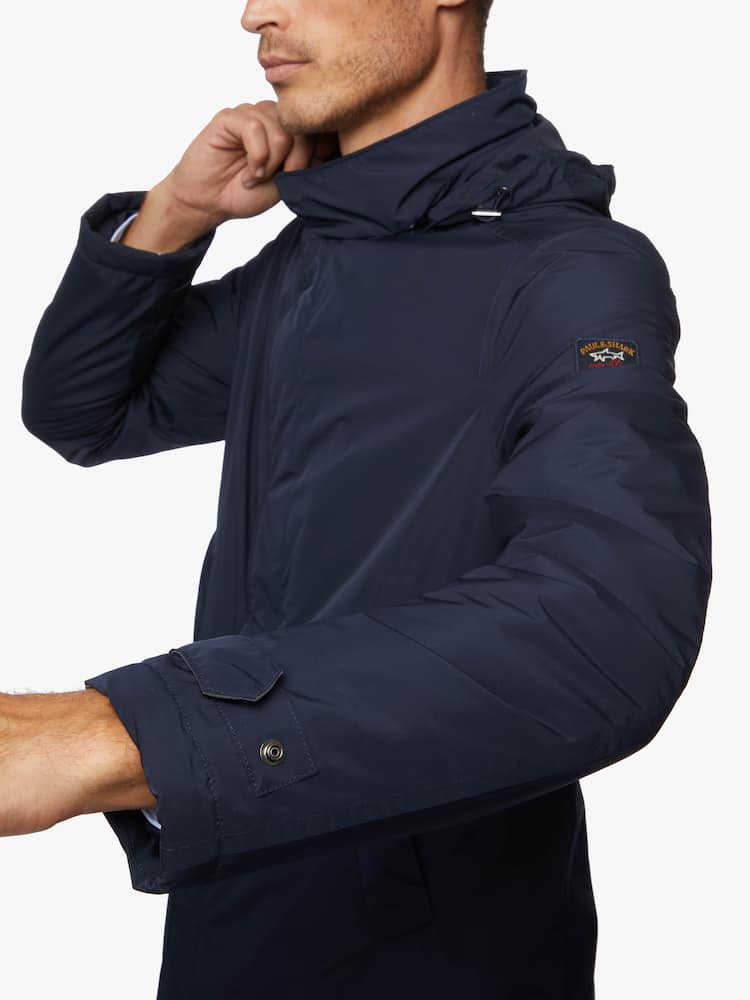 rinascente Paul & Shark Giaccone in tessuto typhoon con cappuccio staccabile