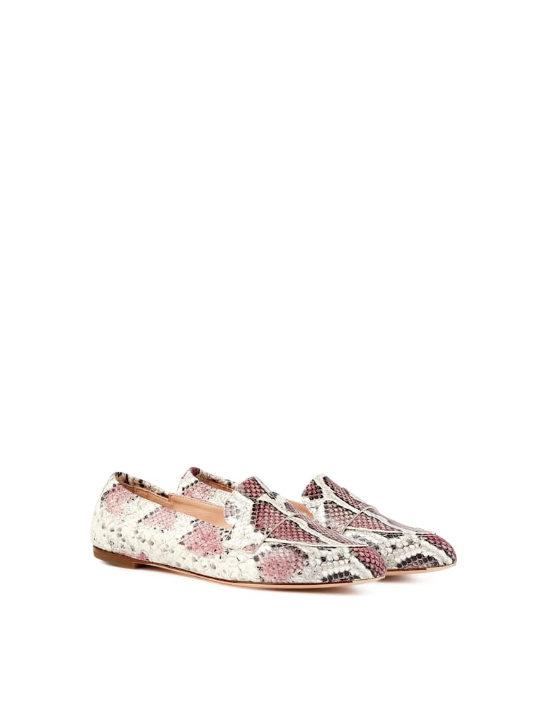 rinascente AGL Loafer in pelle con stampa pitone