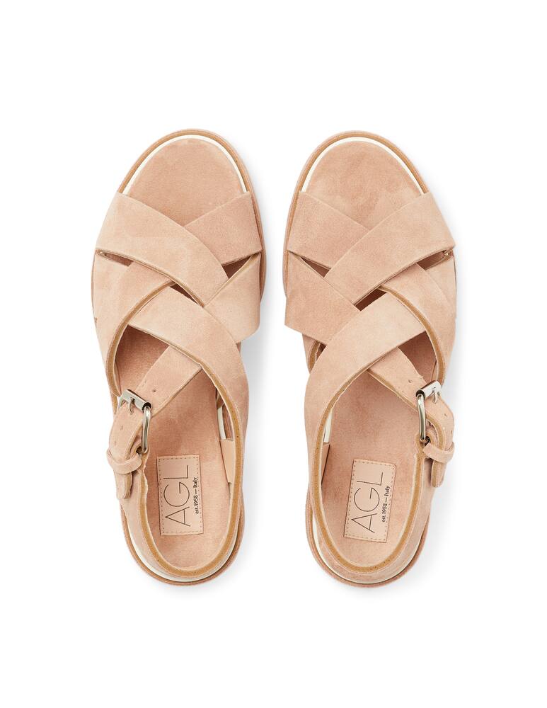 rinascente AGL Mallory flatform suede sandals