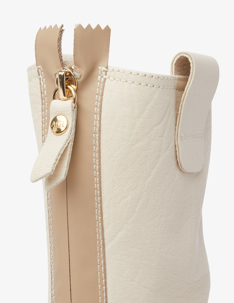 rinascente AGL Milagros leather booties - White