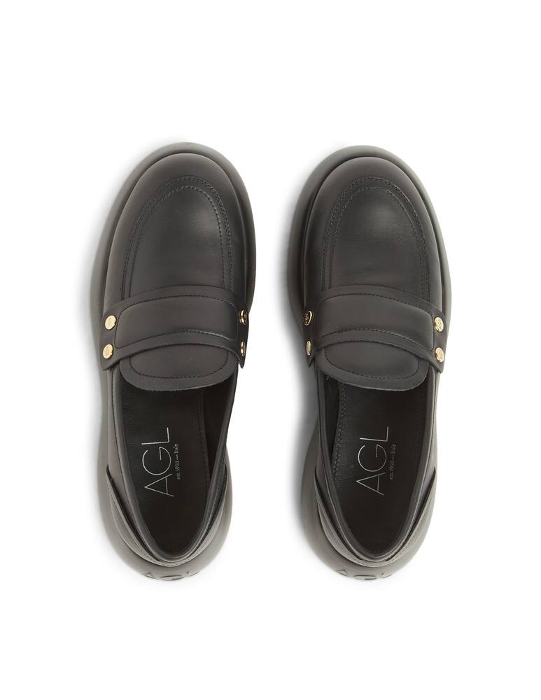 rinascente AGL Mocassini platform in pelle - nero