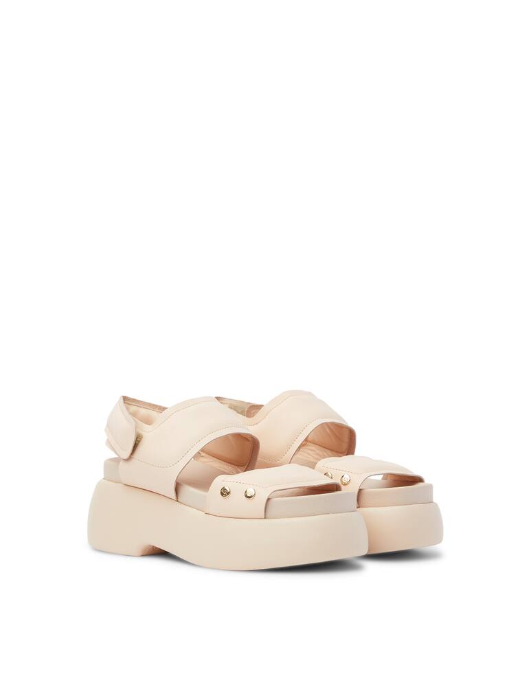 rinascente AGL Sandali platform in pelle - bianco