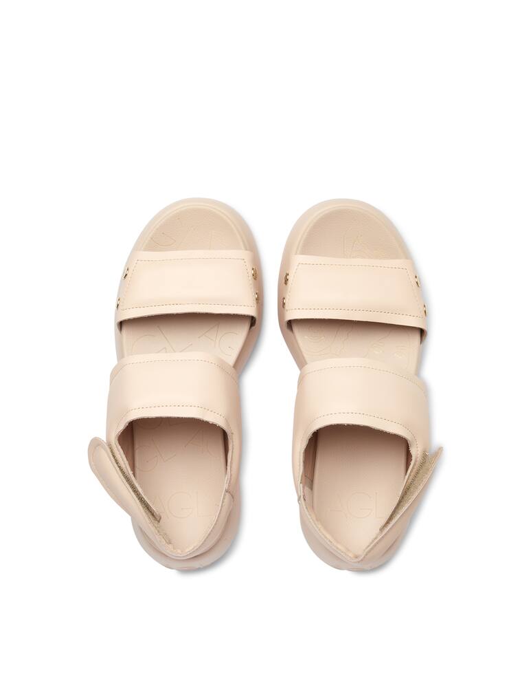 rinascente AGL Sandali platform in pelle - bianco