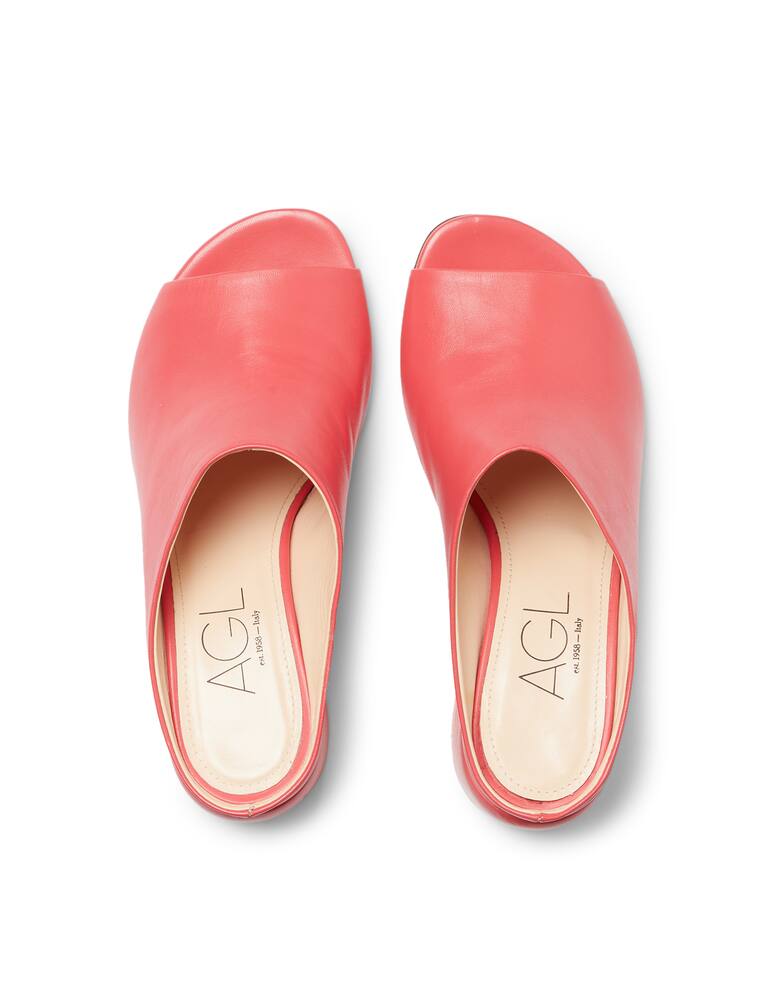 rinascente AGL Mule sandal with leather heel - pink
