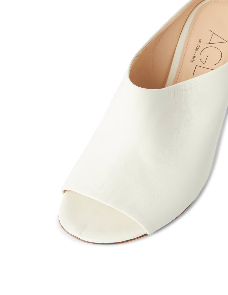 rinascente AGL Leather heeled multe sandals - white