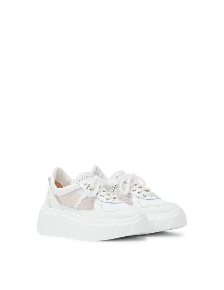 rinascente AGL Sneakers in pelle con dettagli traforati - bianco