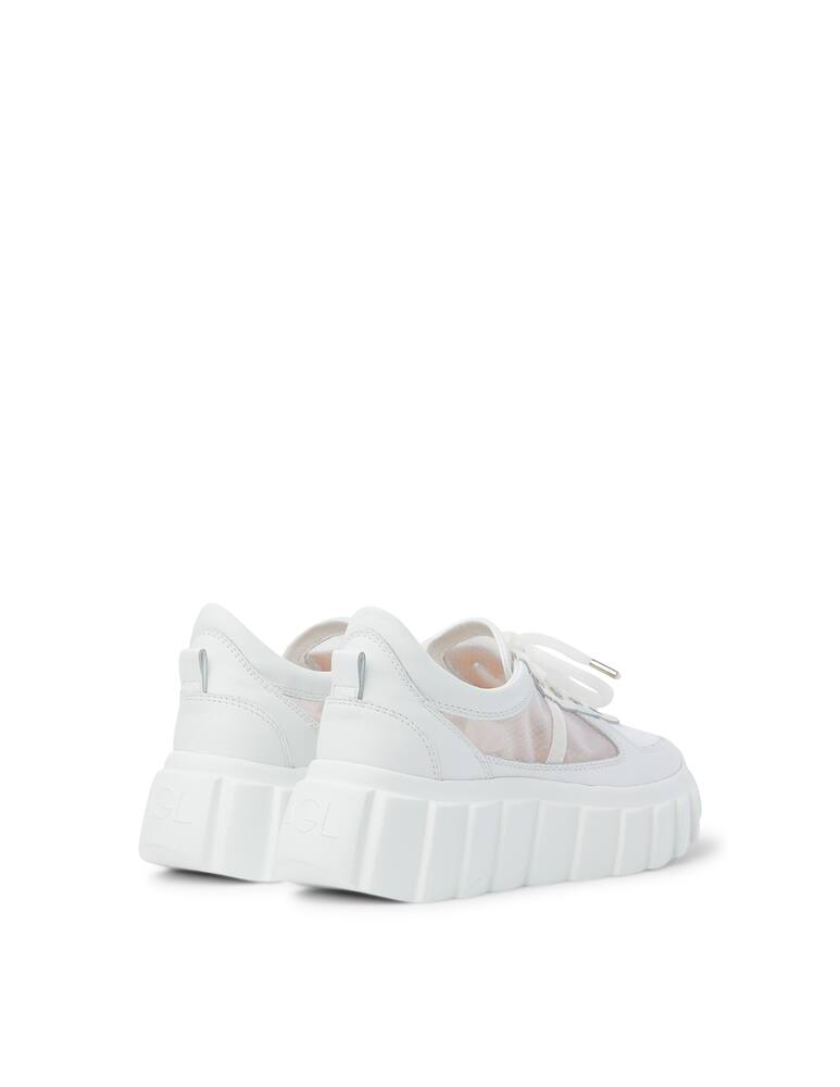 rinascente AGL Sneakers in pelle con dettagli traforati - bianco