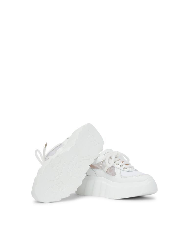 rinascente AGL Sneakers in pelle con dettagli traforati - bianco