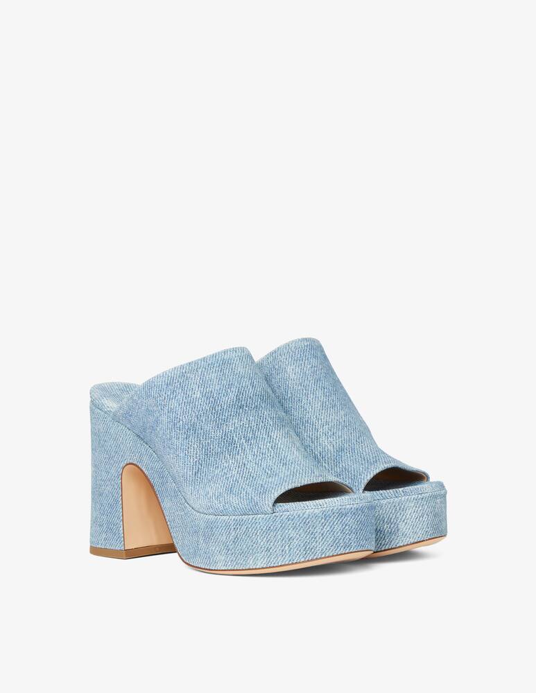 rinascente AGL Wedge mules denim print