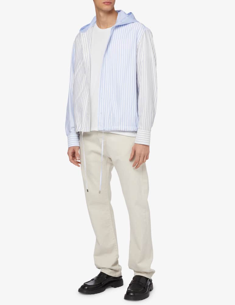 rinascente Emporio Armani Camicia over rigata con cappuccio 
