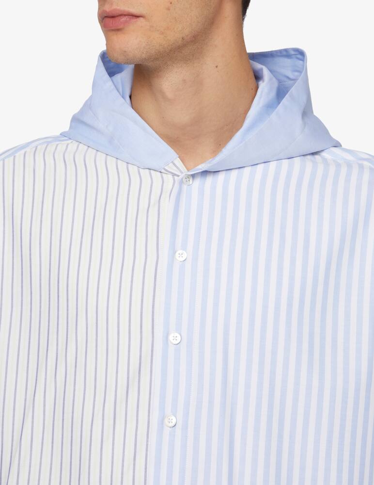 rinascente Emporio Armani Camicia over rigata con cappuccio 