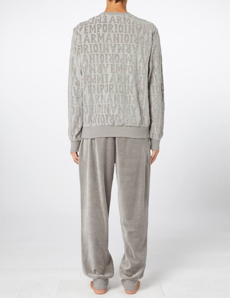 rinascente Emporio Armani Maglia m/l + pantal. jacquard bold logo chenille