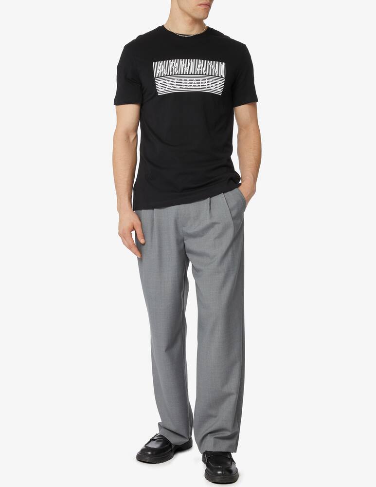 rinascente Armani Exchange Slim fit stripes logo t-shirt
