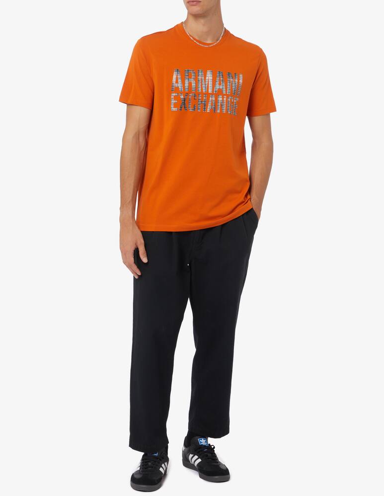 rinascente Armani Exchange Maglietta logo scritta tartan