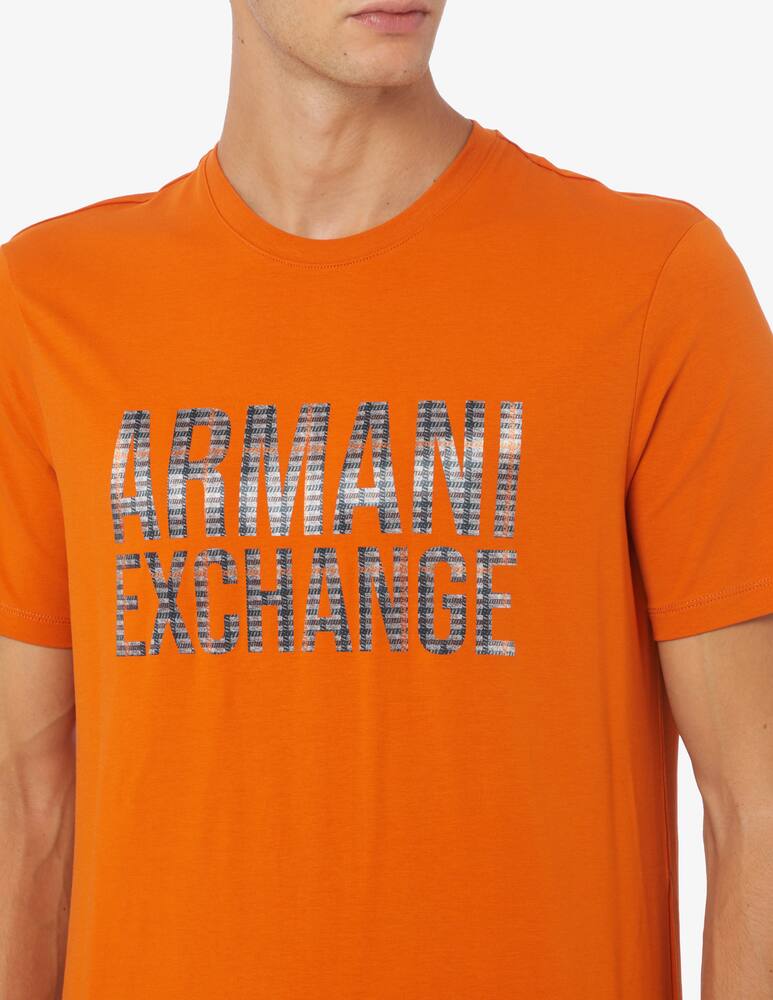rinascente Armani Exchange Maglietta logo scritta tartan