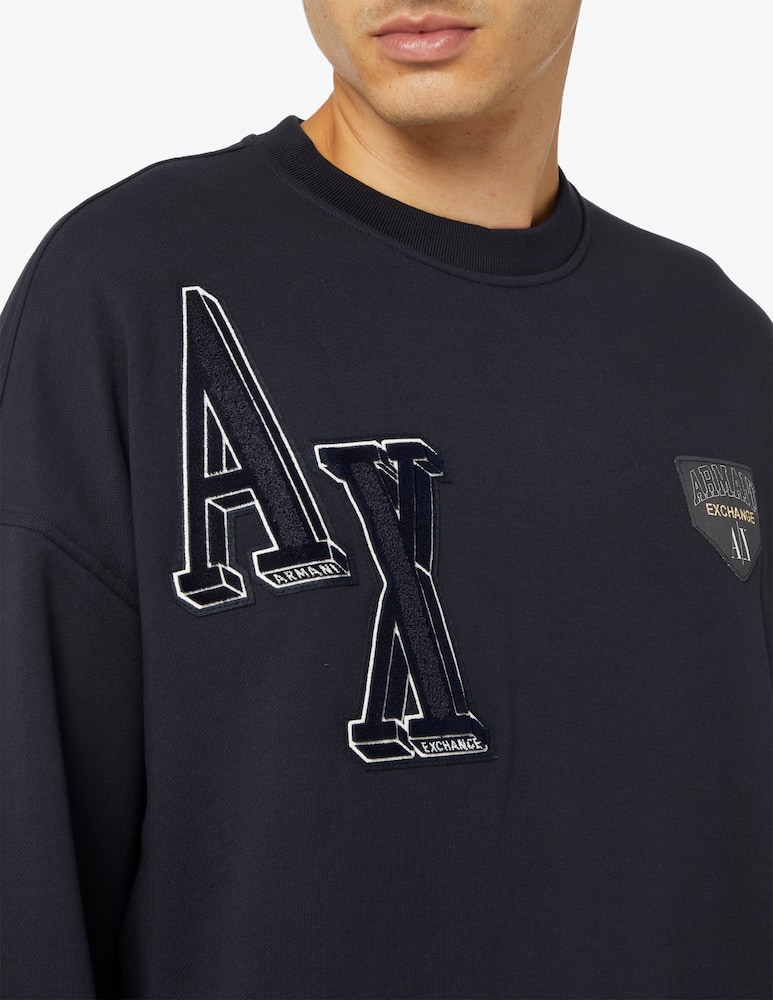 rinascente Armani Exchange Logo campus crewneck jumper