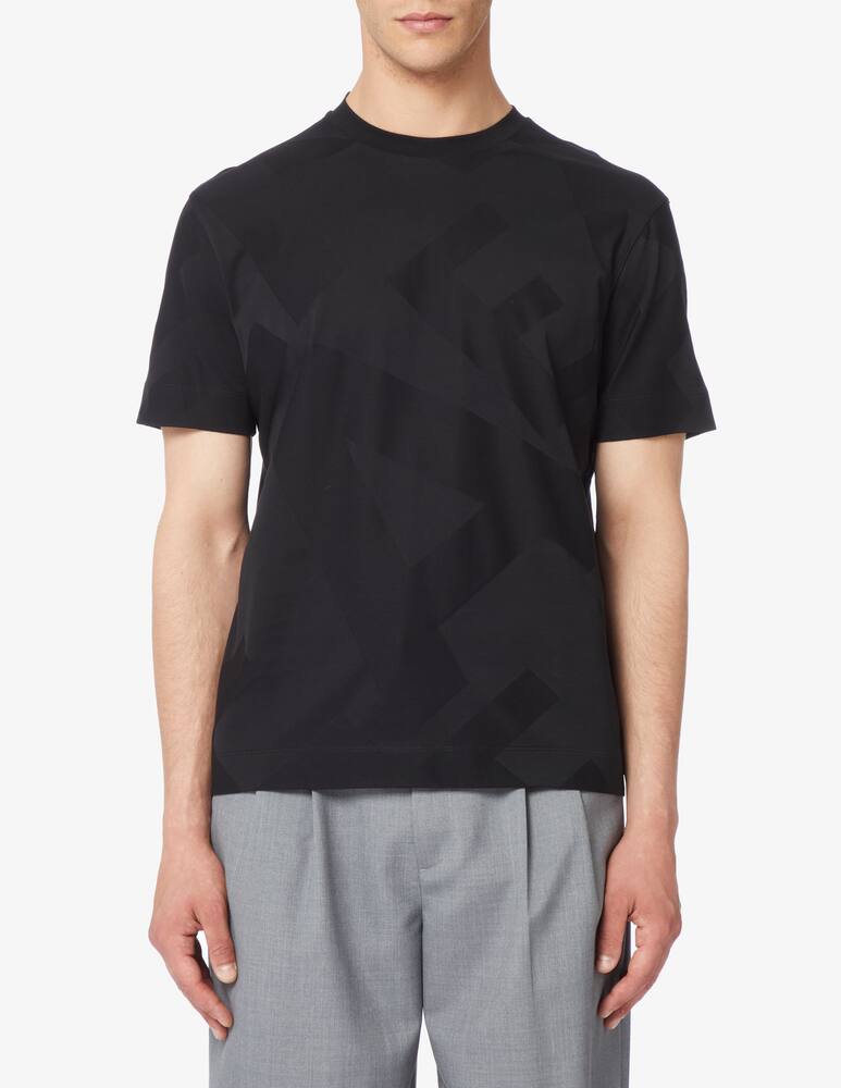 rinascente Emporio Armani Ea macro jacquard t-shirt