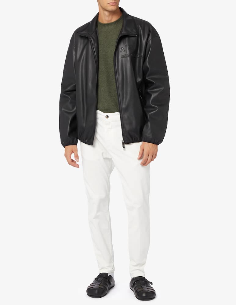 rinascente Armani Exchange Giacca ecopelle con logo