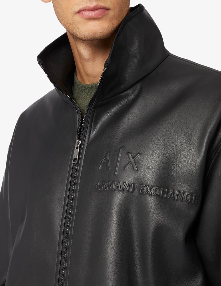 rinascente Armani Exchange Giacca ecopelle con logo