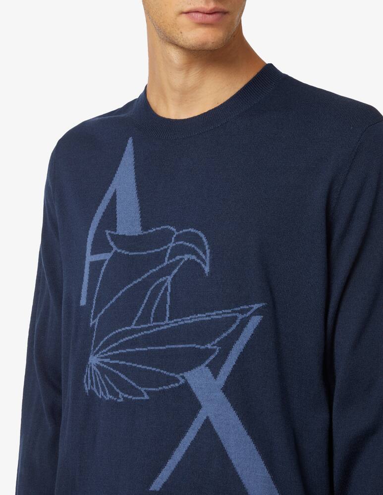 rinascente Armani Exchange Eagle jacquard crewneck jumper