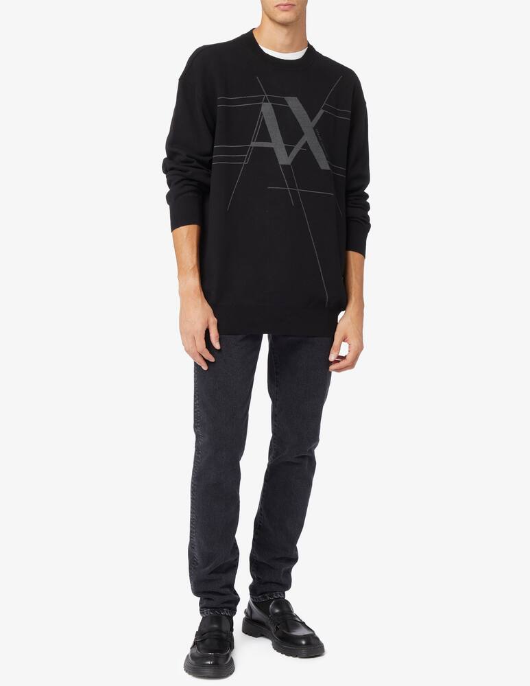 rinascente Armani Exchange Logo graphic crewneck jumper