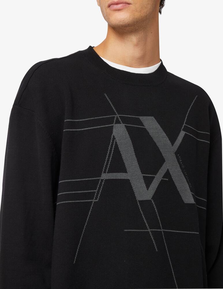 rinascente Armani Exchange Logo graphic crewneck jumper