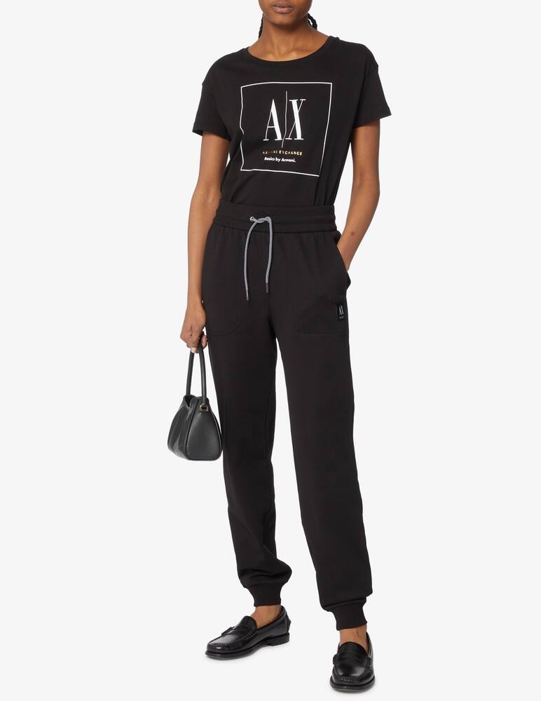 rinascente Armani Exchange Pantaloni tuta in cotone badge