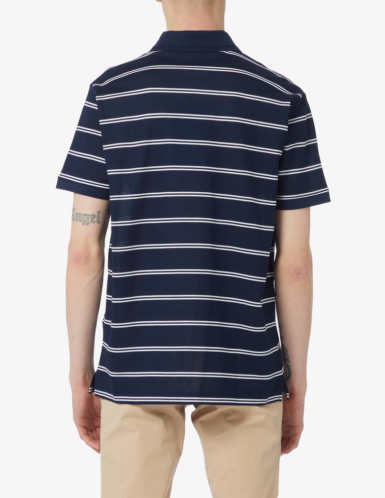 rinascente Paul & Shark Double stripe short sleeve piquet polo 