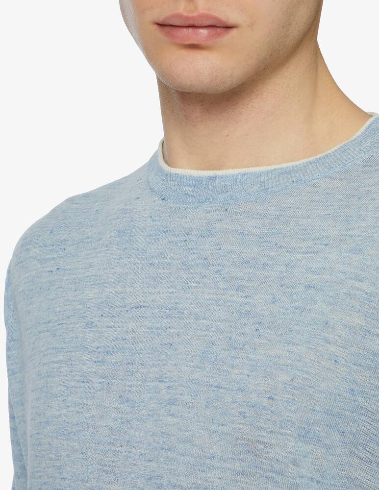 rinascente Paul & Shark Linen and cotton crewneck jumper 