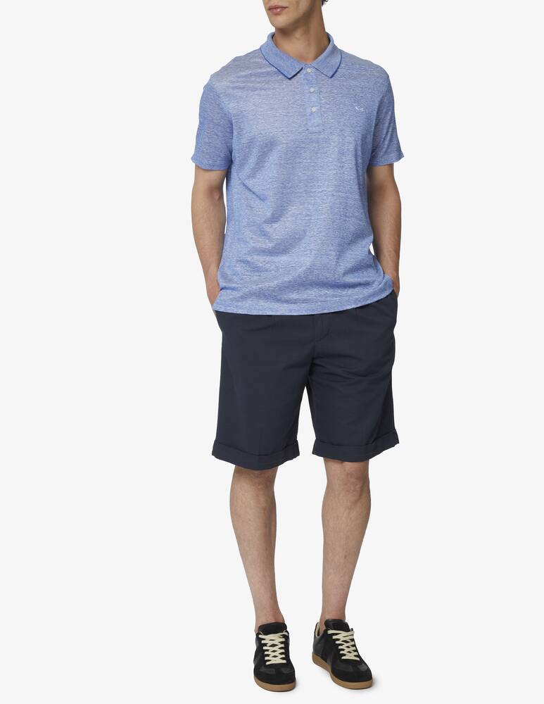 rinascente Paul & Shark Linen and cotton short sleeve polo 