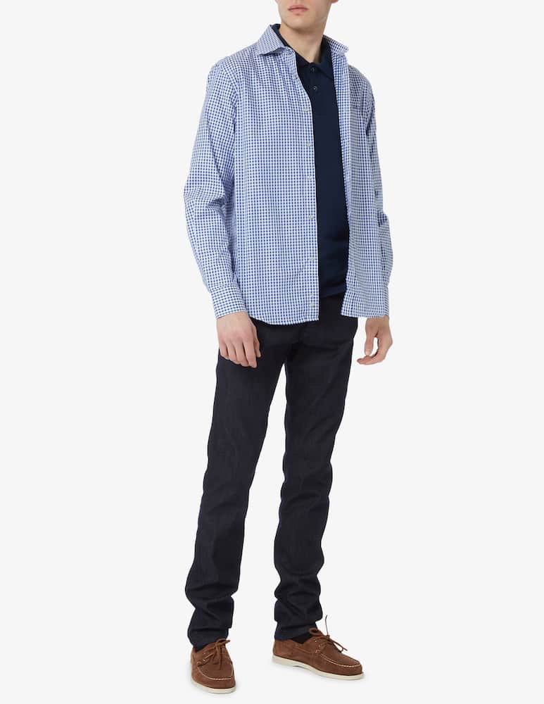 rinascente Paul & Shark Micro check twill shirt 