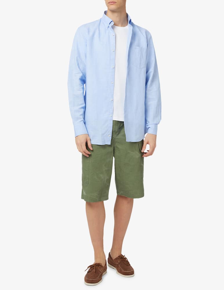 rinascente Paul & Shark Linen and cotton regular shirt 