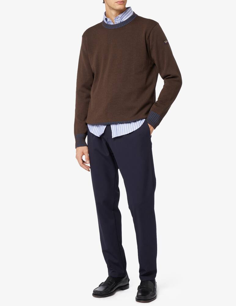 rinascente Paul & Shark Bicolor profile crewneck jumper