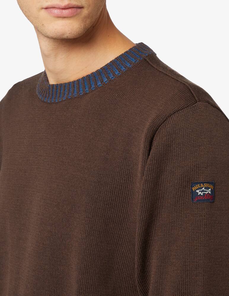 rinascente Paul & Shark Bicolor profile crewneck jumper
