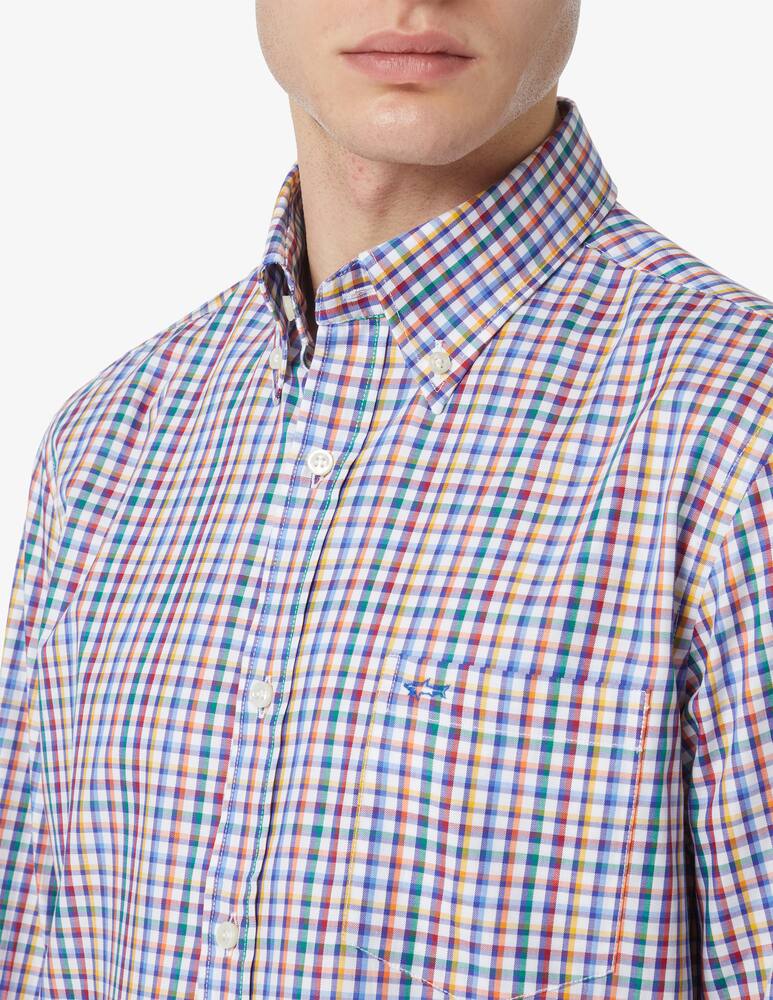 rinascente Paul & Shark Camicia regular twill a quadri Multicolor 