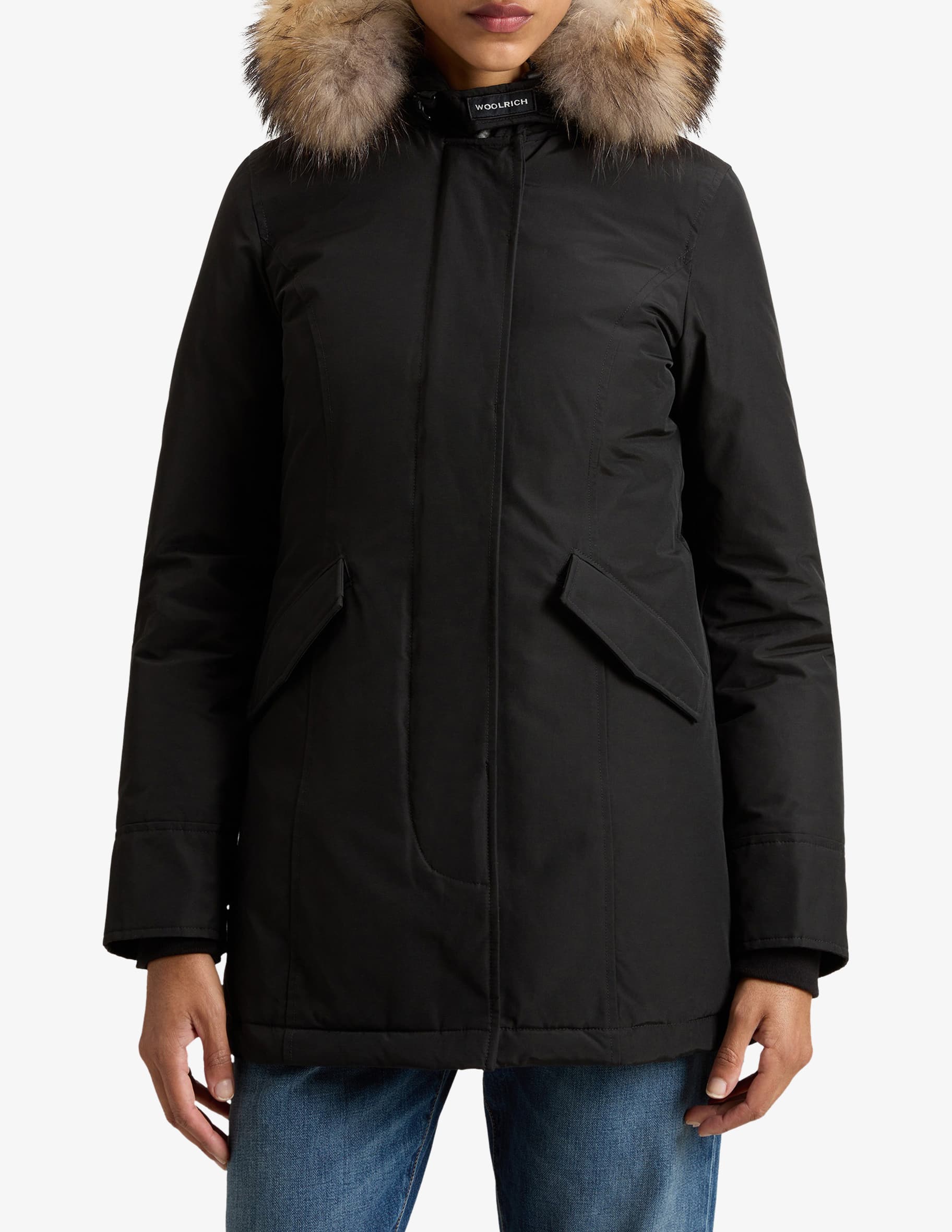 Shop Woolrich Arctic raccoon parka on Rinascente