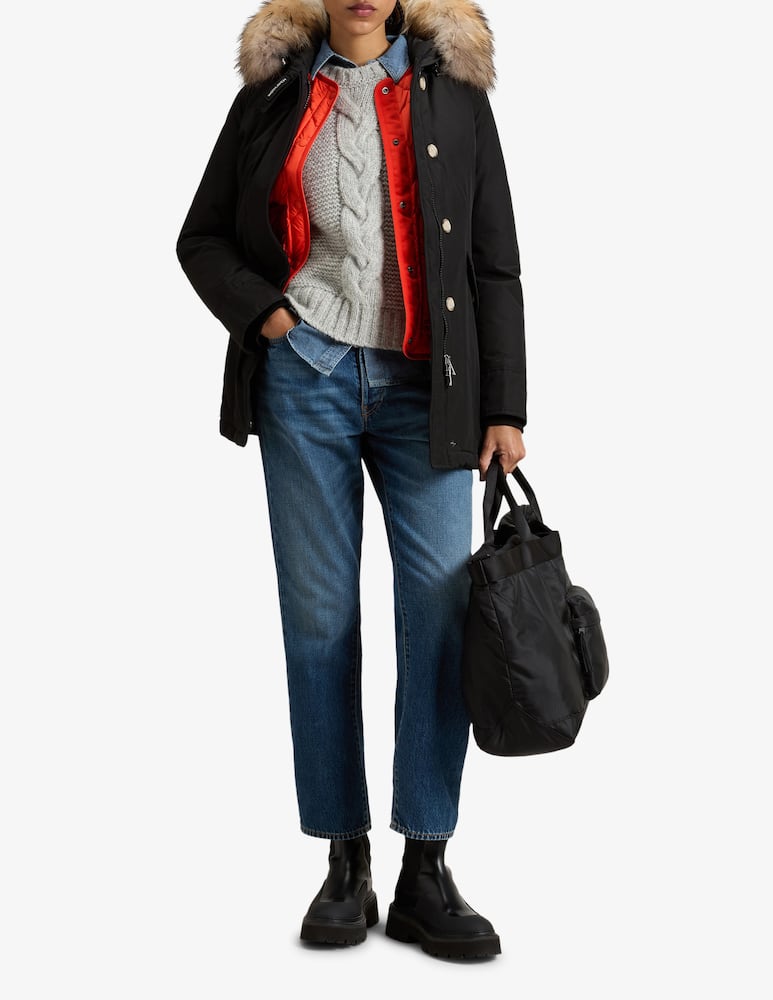 rinascente Woolrich Parka Arctic in Ramar Cloth con pelliccia removibile