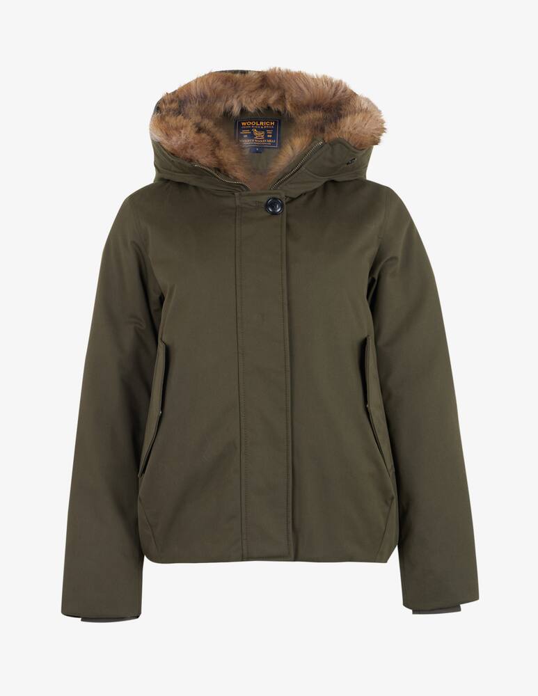 Woolrich Short cotton parka with faux fur - picture 1 Woolrich Short cotton parka with faux fur - picture 1
