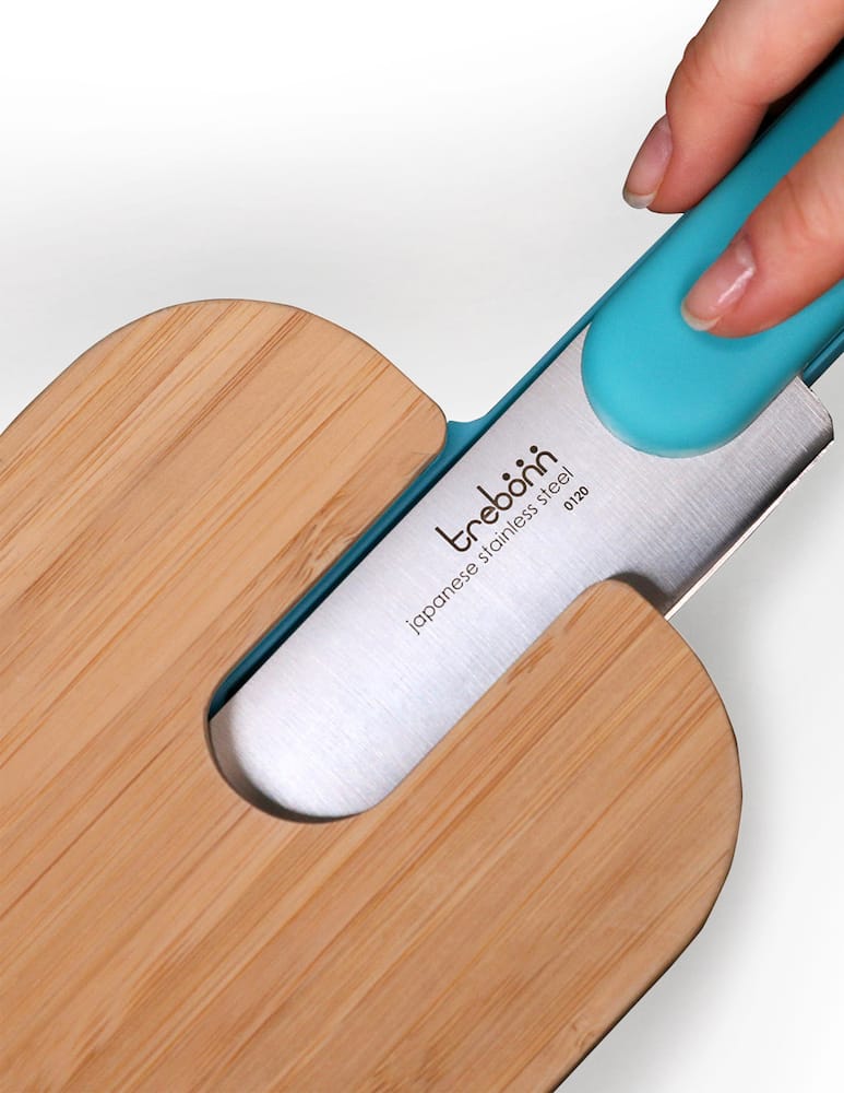 rinascente Trebonn Artù Tagliere In Bambù Con Coltello Salame - Azzurro