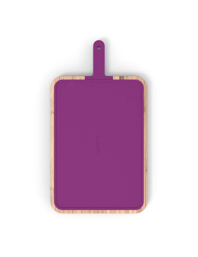 rinascente Trebonn Artù Tagliere In Bambù Con Coltello Chef - Viola